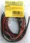 Cavo flex wire silicone, red, black 2,5 mm 